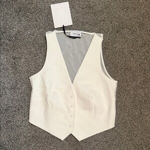Sans Faff White Button Front Vest